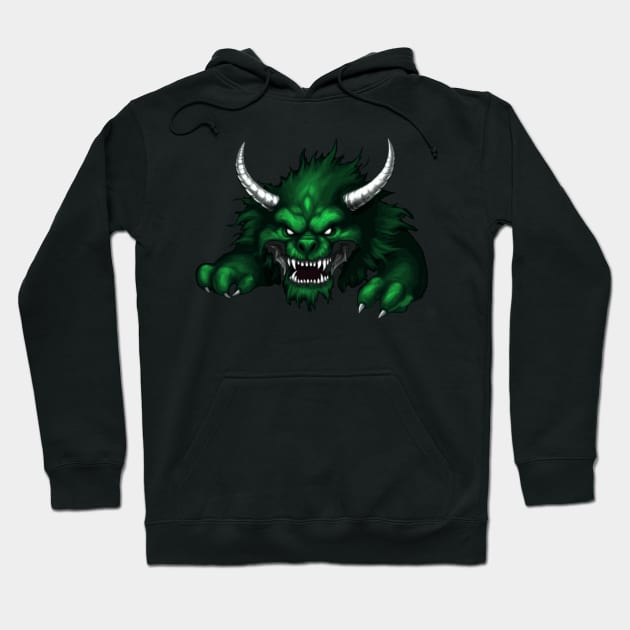 Green monster Hoodie by Pixy Official